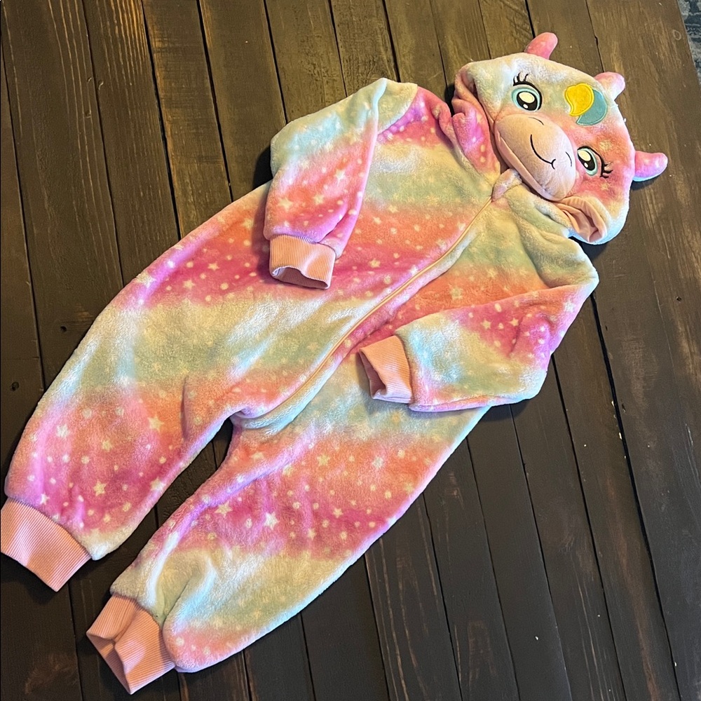 Pink and Blue Unicorn Onesie Pajamas